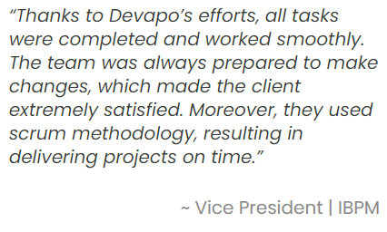 Testimonial for custom software development